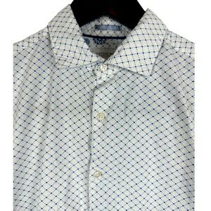 Cactus Man Ricky‎ Singh Men's Geometric Print Short Sleeve Casual Shirt